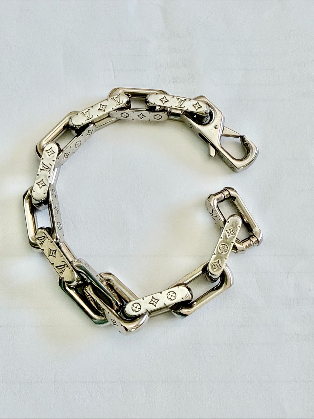 LOUIS VUITTON Bracelet Monogram Bracelet Silvery Metallic